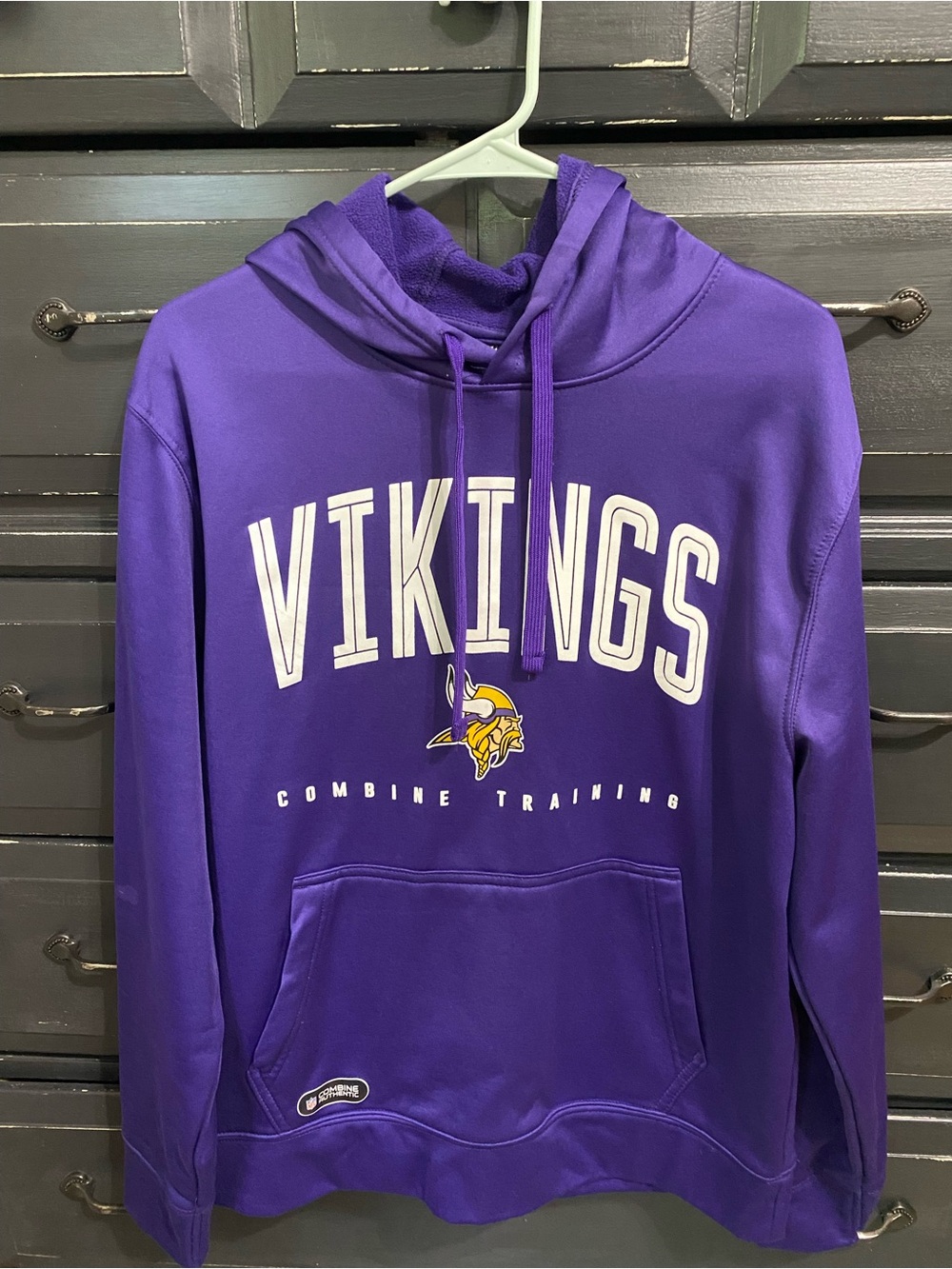 New Era Purple NFL Team Apparel Hoodie with White Lettering